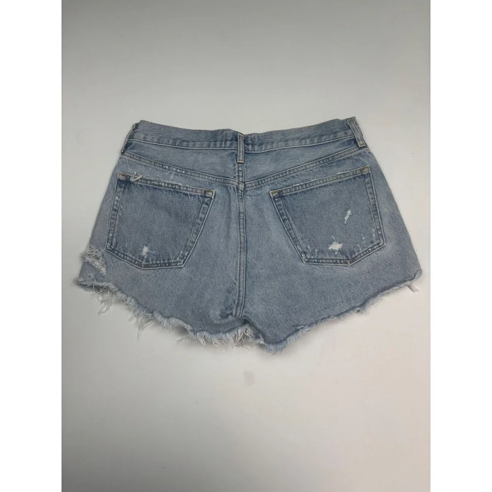 Revolve‎ AGOLDE Parker Vintage Cut Off Denim Shorts Light Wash A026-811 Size 30